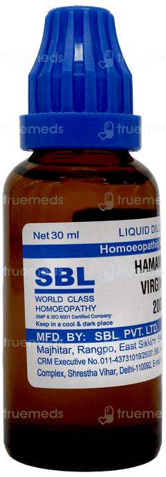 Sbl Hamamelis Virginica 200C Dilution 30Ml Sbl Hamamelis Virginica 200C Dilution 30Ml